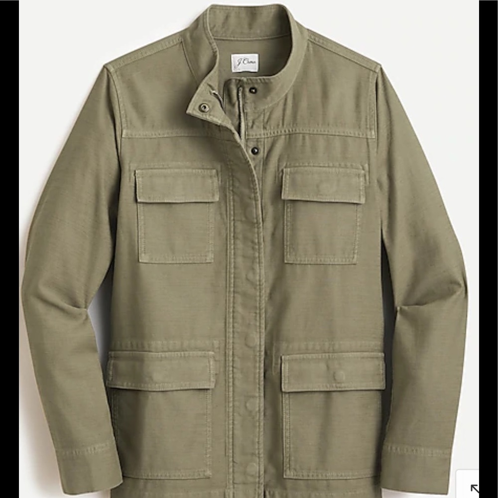 J Crew Garment Dyed Military Jacket, NWT